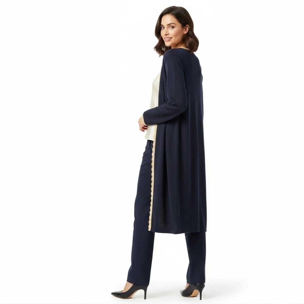 St. John Collection Vintage Evening Jacket - Navy Blue - Picture 3 of 6